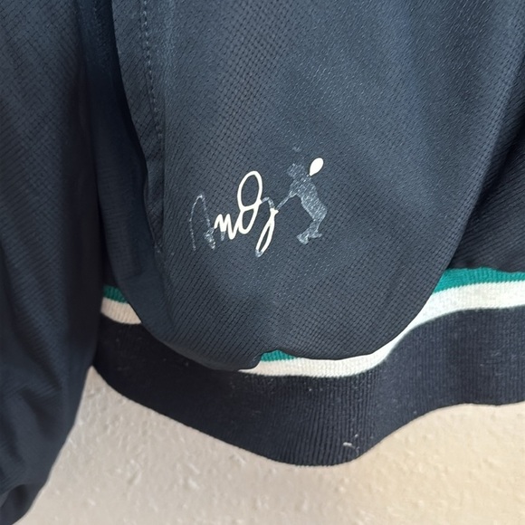 Lacoste Andy Roddick Blue Zip Track Tennis Jacket Size 9 - Picture 7 of 10